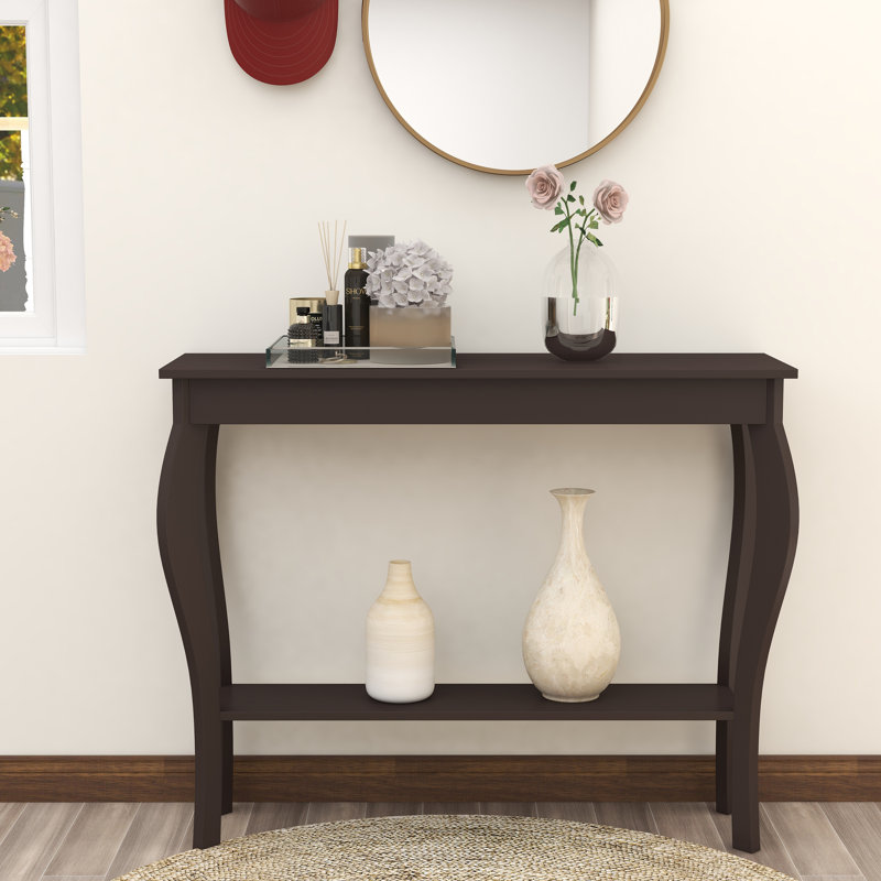 Console l 39,4 po avec tablette de rangement et pieds distinctifs, Espresso, sans tiroir