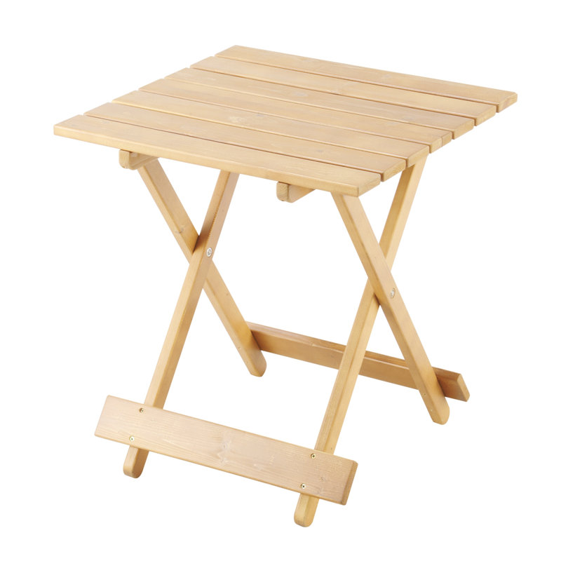 Barrand Square Pine Folding Outdoor Side Table , 18'' in. W 18'' in. D, Natural