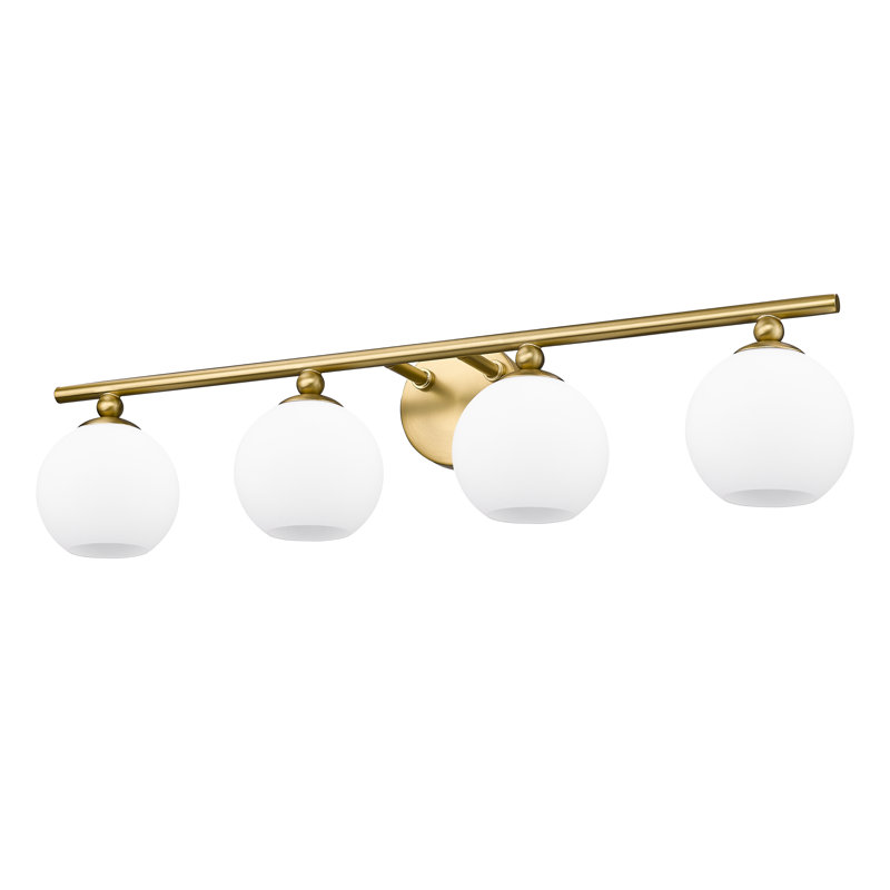 4 - Light Dimmable Vanity Light, Modern Gold