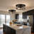 Industrial Matte black metal 2-light Flush Mount Ceiling Light-2pack