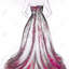 «Pink Princess Dress», reproduction illustrée encadrée-616487770-616487769