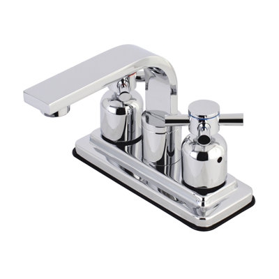 Kingston Brass Concord Two-Handle 2-Hole Deck Mount 4" Centerset Bathroom Faucet with Push Pop-Up