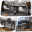 Bureau d'ordinateur industriel avec tablette de rangement centrale intégrée, bureau d'écriture rustique en forme de A avec pieds en métal, bureau d'ordinateur portable pour la chambre à coucher