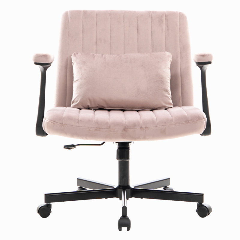 Fauteuil de bureau Velvet Criss Cross, Pink