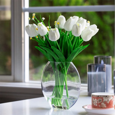 Unique Oval Glass Vase