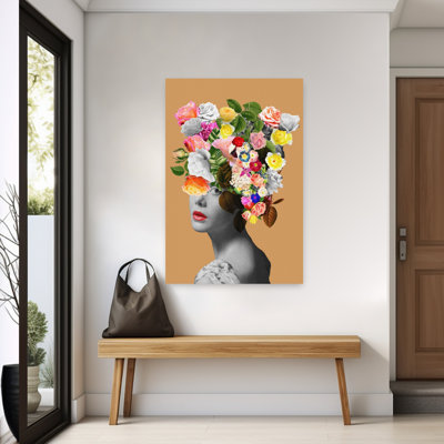 Art contemporain, fleur contemporaine colorée, art naturel