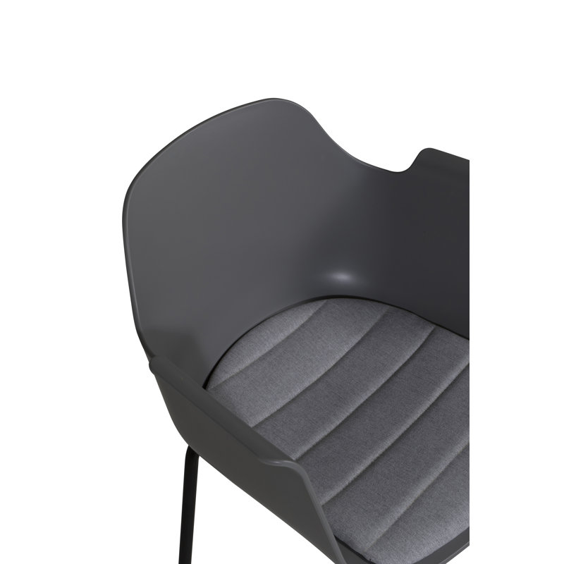 Anjaliyah 45cm H Polyester Blend Upholstered Side Chair, Grey