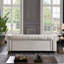 Canapé Chesterfield en tissu beige (beige)-306170870