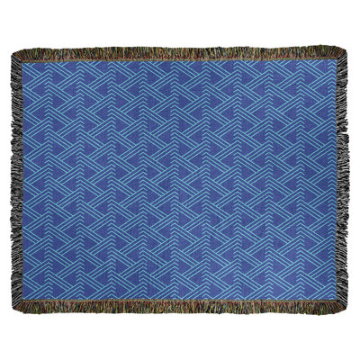 Couverture en coton tissé zigzag classique