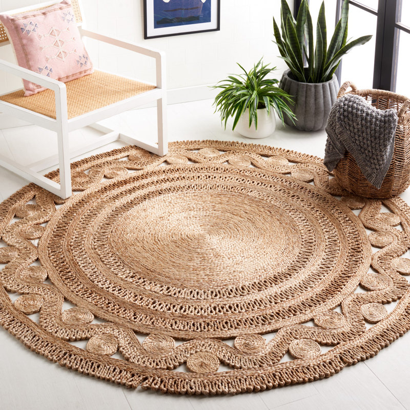 Tapis naturel en fibre naturelle 171, Rond 6 pi