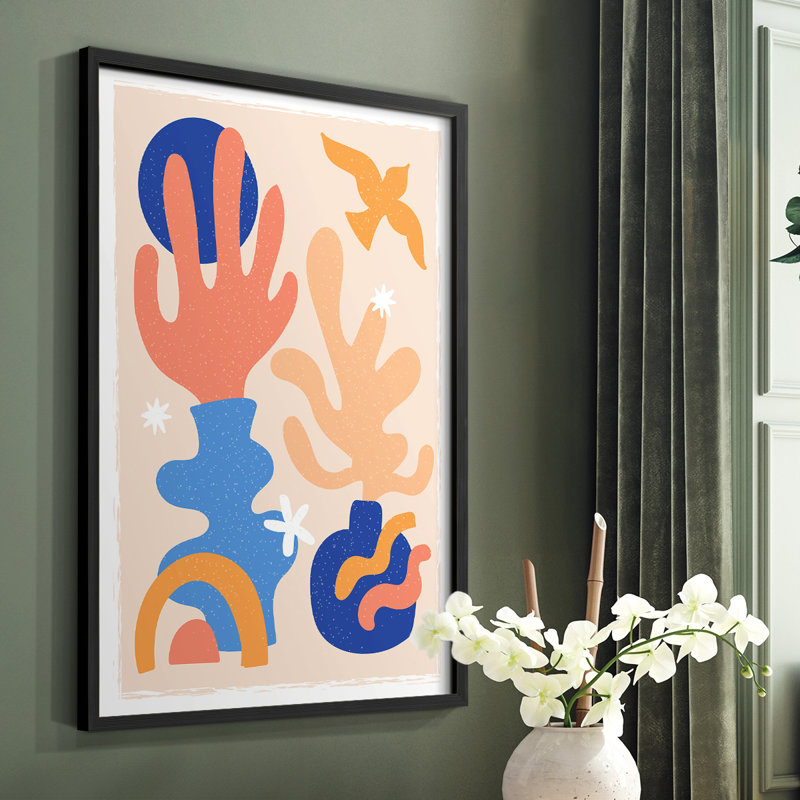 Matisse CDLXII, reproduction encadrée - bois massif, H 28 po x l 22 po, Cadre simple noir