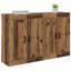  Wall-Mounted Cabinet 2 Pcs Black Oak 69.5 X 34 X 90 Cm-1491346190