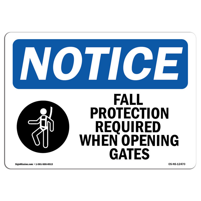 Protection contre les chutes requise