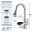 Pull-Down Kitchen Faucet with Glass Rinser, 3-Function Sprayer & Deck Plate-133891003