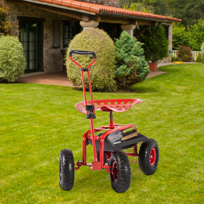 22'' H x 32.3'' W Utility Cart with Wheels