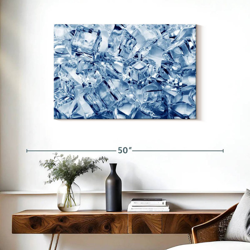 Cubes de glace Kerner abstrait, H 24 po x l 36 po
