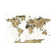 World Map Gold Leaf by Chris Paschke - Wrapped Canvas Print