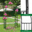 121cm W x 44cm D Metal Arbour in Black