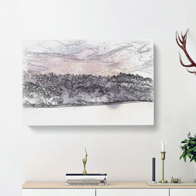 Purple Sky At Winter - Wrapped Canvas