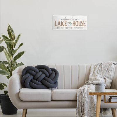 Lake House Rustic Welcome Wall Plaque, design by Seven Trees Design