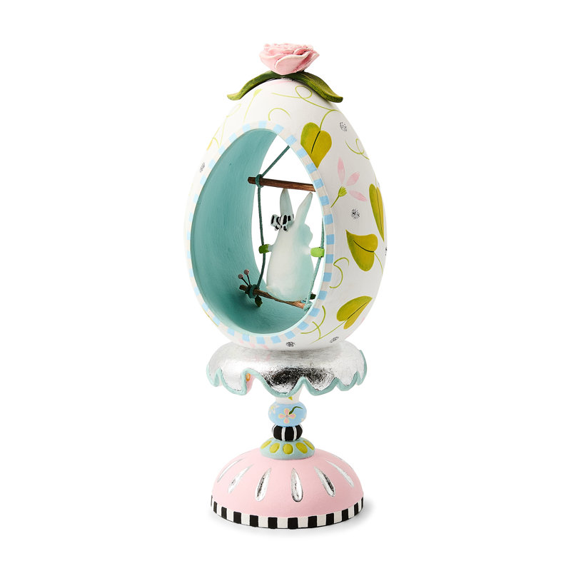 Patience Brewster Rabbit Pedestal Egg