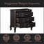 Table de chevet au fini noir antique