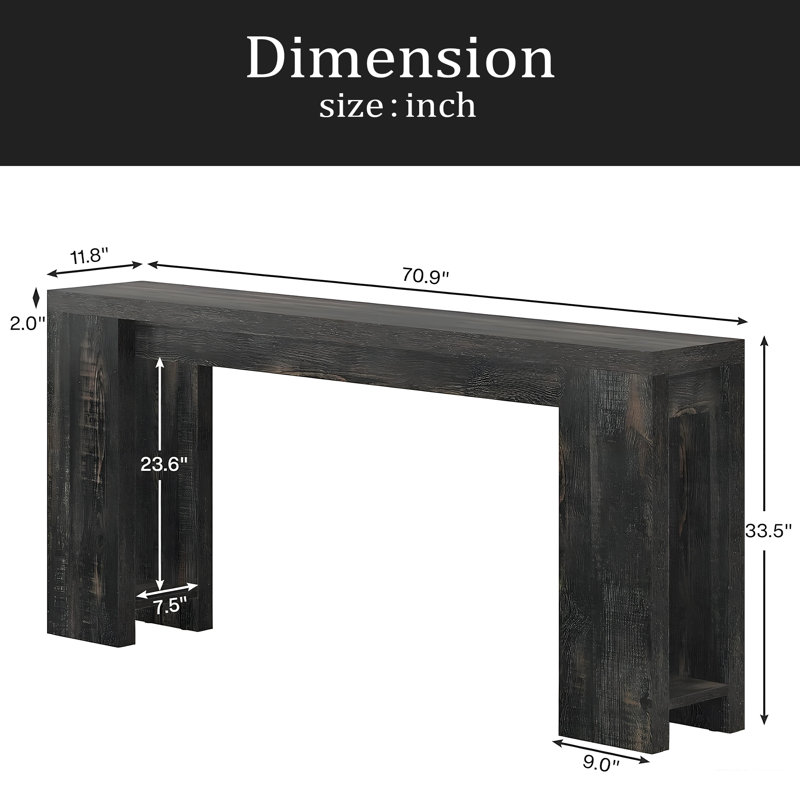 Table de canapé moderne, table basse, table de couloir autoportante