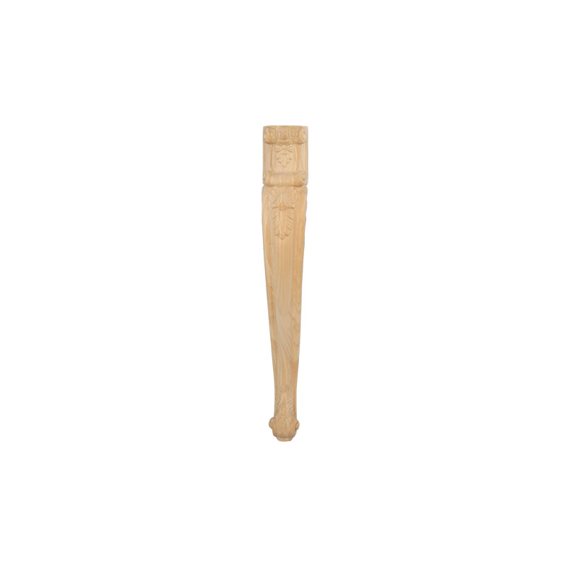 BingLTD - 30 1/4" Tall Unfinished Rubberwood David Dining Table Leg - (TL-DAVID TABLE LEG)