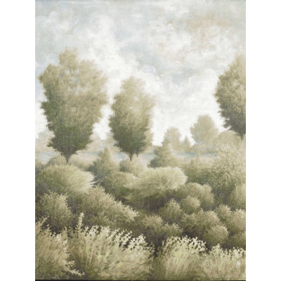 Doux paysage vert - reproduction sur toile tendue
