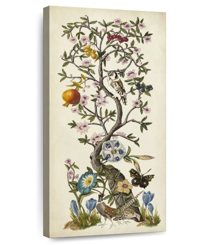 Chinoiserie Natura I, H 24 po x l 12 po
