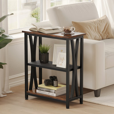 3-Tier Open Storage Rack Industrial Style Home Organizer Shelf for Adult Display and Book Storage