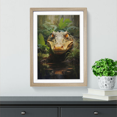 Alligator Contemporary - Framed Print