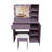 Makeup Vanity with Bulb LED Mirror and Stool Storage Dressing Table for Bedroom