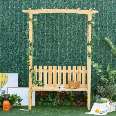 Sasser Wooden Garden Bench by Arlmont & Co.