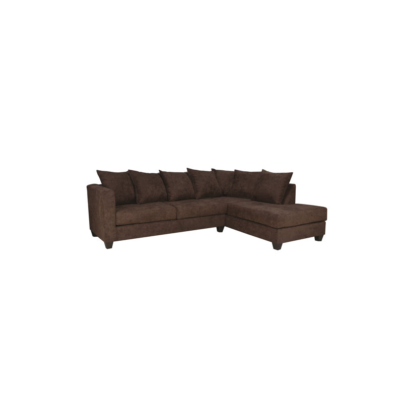 Canapé modulaire Westynn, Mélange de polyester brun