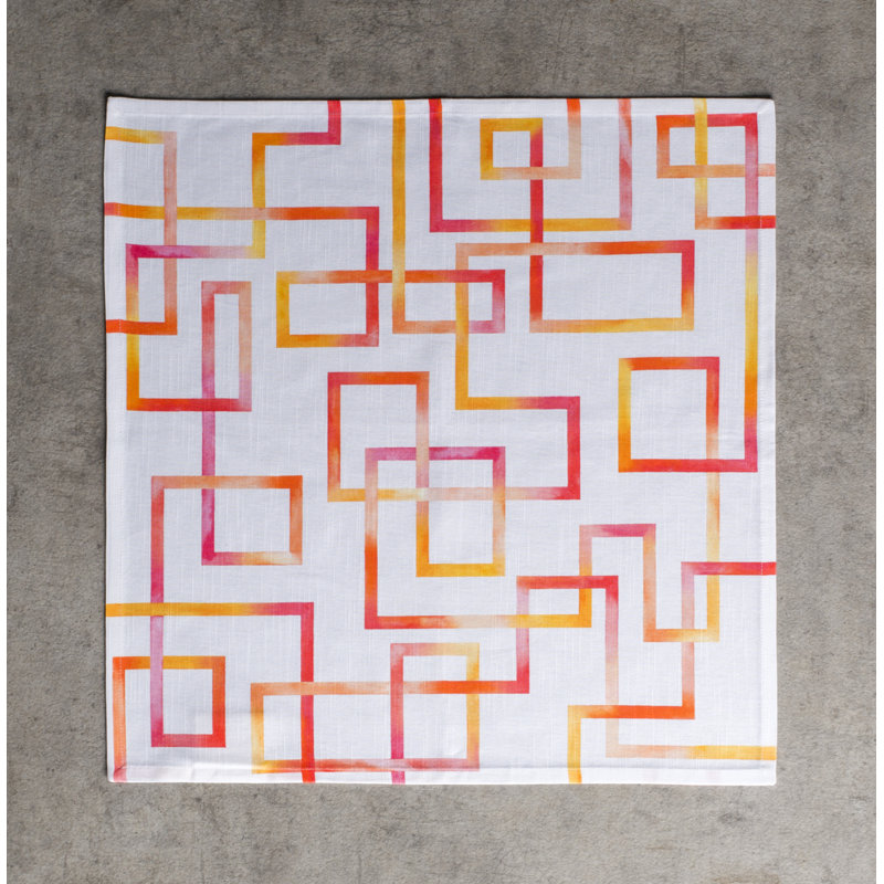Cotton Geometric Square Napkin