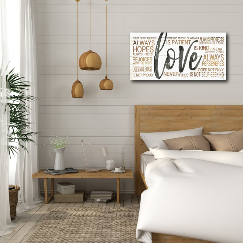 East Urban Home Love - Wrapped Canvas Textual Art Print & Reviews ...