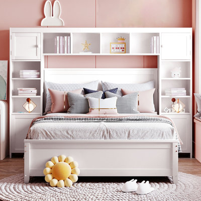 Solid Wood Bookcase Bed
