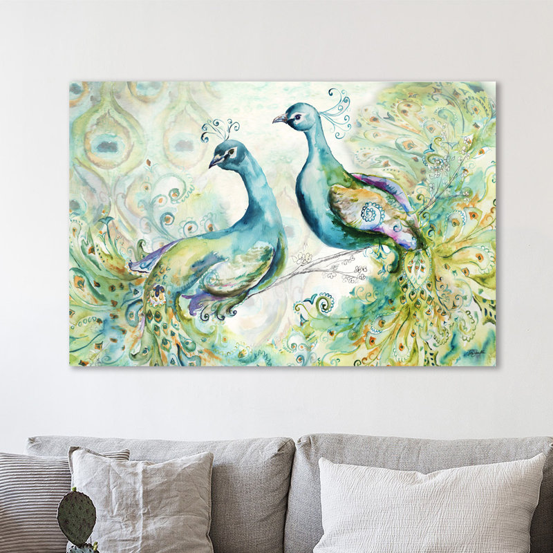 « bohémien peacocks », reproduction sur toile tendue, 10 po x 15 po