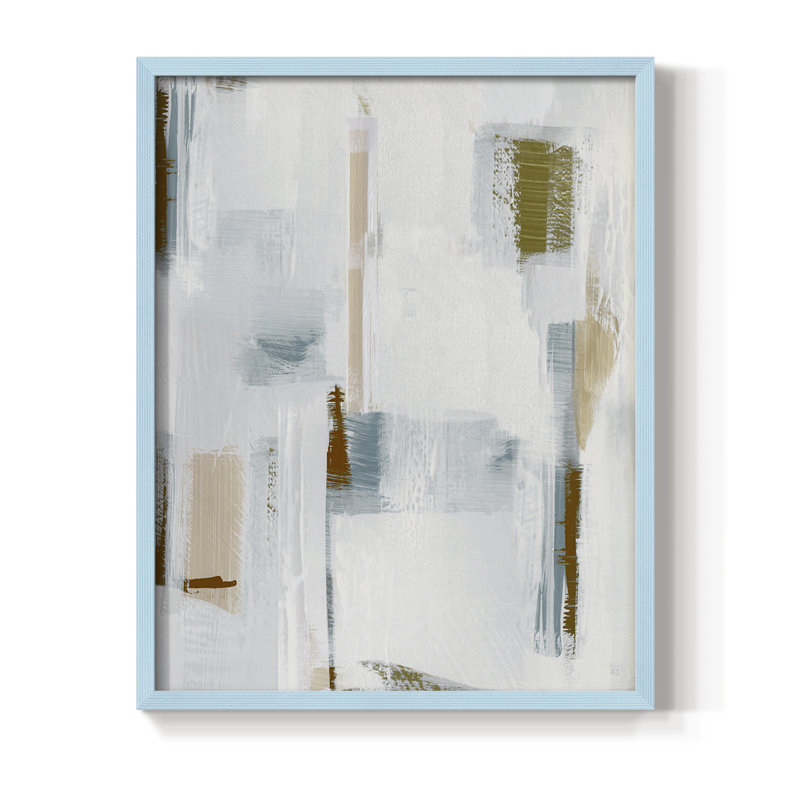 Touching Down II, reproduction encadrée - bois massif, H 11 po x l 9 po, Bleu