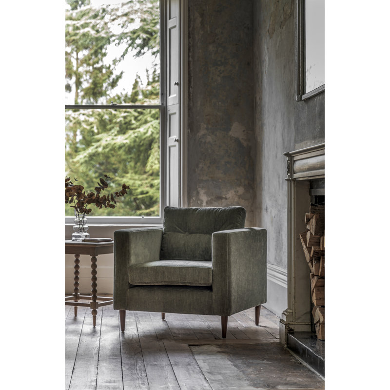 Butner Upholstered Armchair, Green