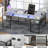 Manasa 83" U-Shape Computer Desk with LED Light Strip and Sockets-1195743776