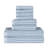 Ruvins Cotton Highly Absorbent 8-Piece Solid and Checkered Border Towel Set-884845783