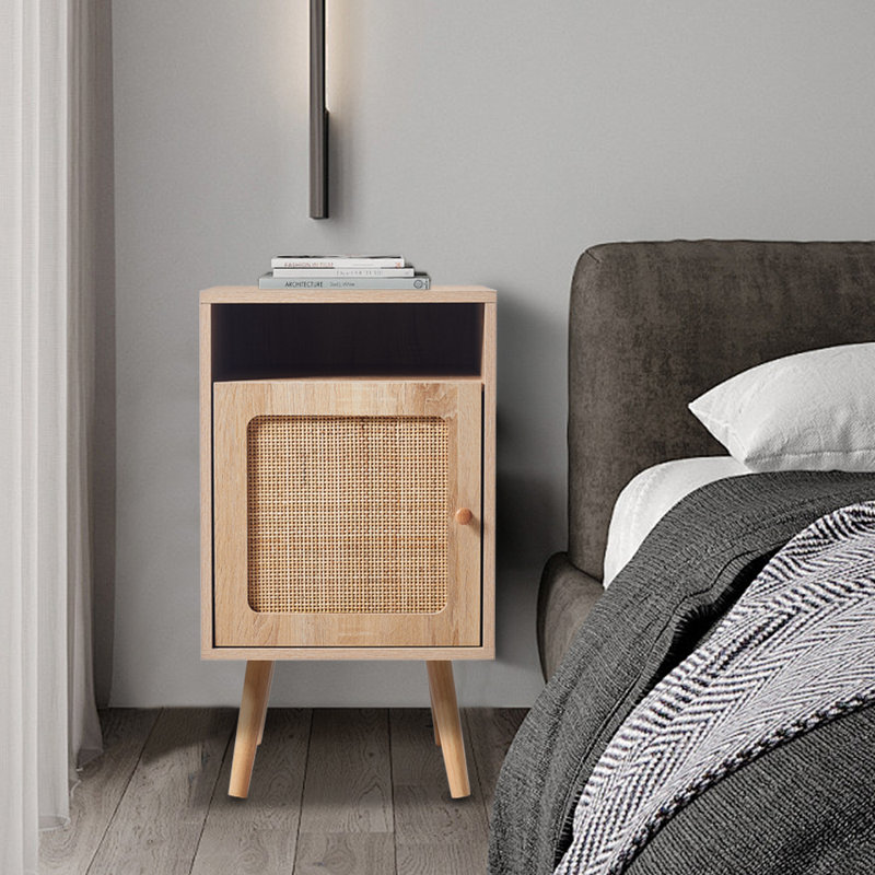 40cm W Melamine Faced Chipboard, PVC, Stainless Steel Bedside Table