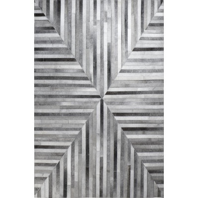 Jessiana Cowhide Striped Indoor Rug