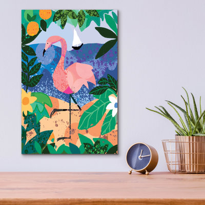 Final Flamingo' by Holly McGee Acrylic Glass Wall Art
