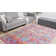 Tapis à motif floral rose