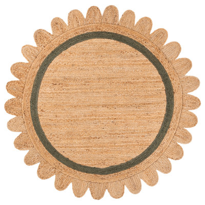 Inaki Hand-Woven Geometric Jute Rug