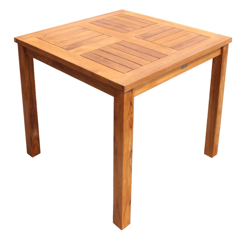 Outdoor 5 - Piece Teak Dining Set with Cushions