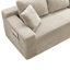 Canapé modulaire rembourré en velours côtelé 94,5 po, canapé et méridienne en mousse compressée sans os avec 2 coussins et poches latérales - aucun assemblage requis-2019067896-2019067900